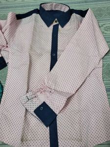 Men's Pink Polka Dot Shirt