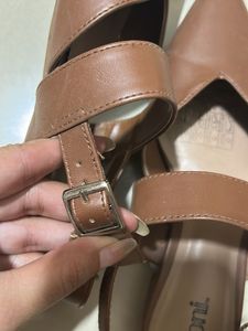 Stylish Brown Pointed Toe Slingback Flats