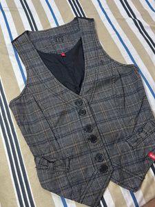 Checked Vest