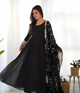 Pristine Black Anarkali &amp; Pants Set