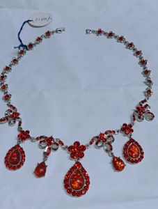 Stunning Red Gemstone Necklace