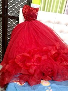 Red Sequin Party Dress