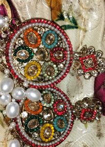 Boho Beaded Jhumka Earrings