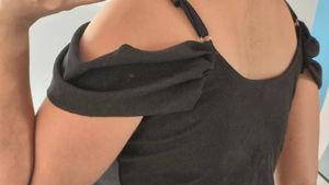 Black short Off-Shoulder Dress