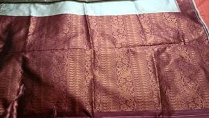 Silk Cotton With Contrast Border