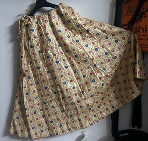 Embroidered Silk Ethnic Skirt
