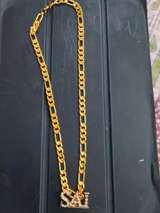 Gold Plated chain with locketof  Name  "SAI"