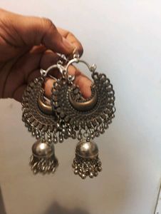 Peacock Jhumka Earrings with Pearls
