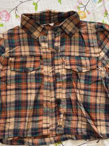 Plaid Button-Down Shirt Dress