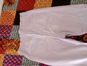 Lavender Baggy Jeans with Black Crop Top