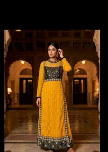 Elegant Yellow Ethnic Gown