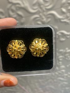 Gold Flower Earrings