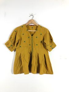 Mustard Yellow Casual Top(Women’s)