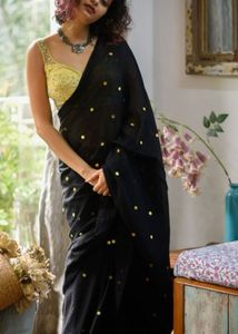 Suta Original black sequin saree