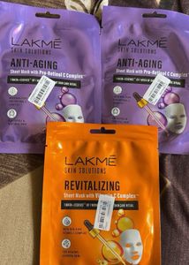 Lakme Revitalizing Sheet Mask Pack Of 3