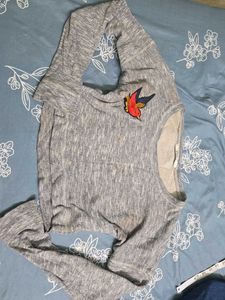 y2k vintage Long Sleeve Top with Bird Patch