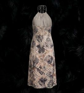 Halter Neck Satin Dress
