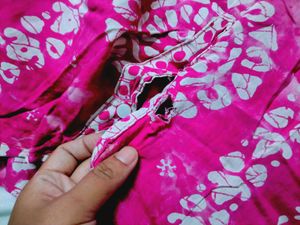 Vibrant Pink Tie-Dye Maxi Dress