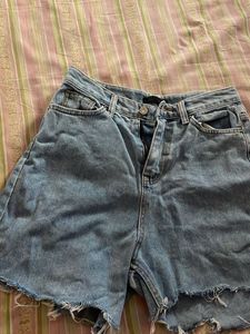 Distressed Denim Shorts