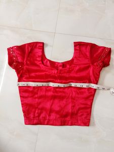 Red Satin Blouse