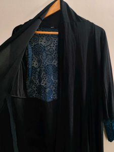 Elegant Black Shrug with Lace Details