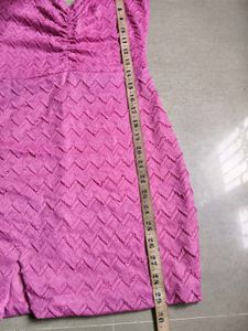 Pink Textured Mini Dress