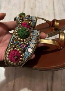 Boho Beaded Toe Ring Sandals
