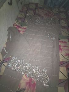 brown festive stylish kurta set