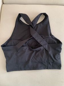Black Sports Bra with Criss-Cross Back