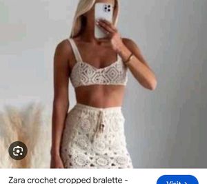 Cream Crochet Bralette