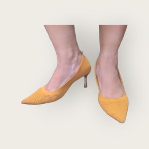 Yellow Knit Heels (Taiwan)