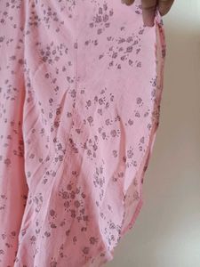 Pink Floral Ruffle Sleeve Top