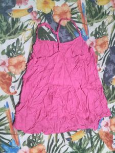 Pink Sleeveless Casual Top