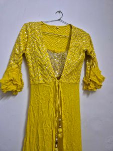 Embellished Yellow Blouse