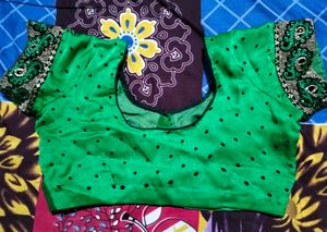 Bottle Green Saree