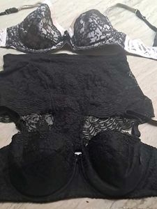 combo Of Three hnm bra n high waist  panty comb
