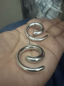 Chic Silver Swirl Earrings