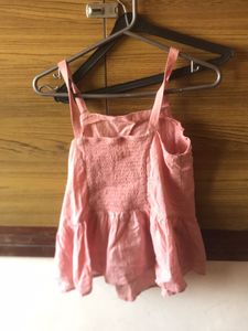 Chic Pink Ruffle Tank Top