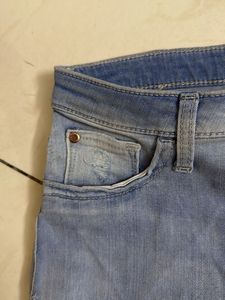 Light Wash Skinny Denim Jeans