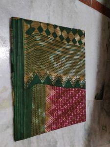 Elegant Green and Maroon Saree