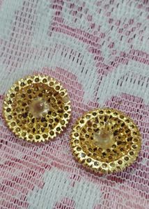 Sparkling Pink Stud Earrings