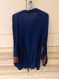 Navy Blue Embroidered Top 💙