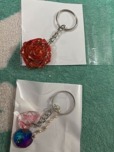 Handmade roses 🌹 Resin Keychains (Set of 2)