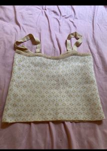 Cute Cream Knit Crop Top Set
