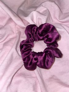 Satin Scrunchie - Deep Purple