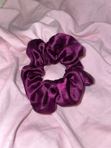 Satin Scrunchie - Deep Purple