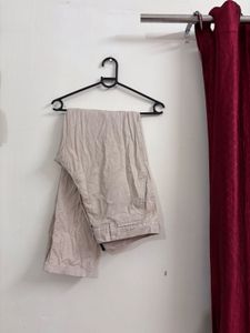 Men's Beige Casual Trousers