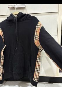 Burberry Hoodie Checkered Sleeves