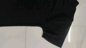 Black Zip Neck Crop Top