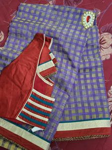 Kota Saree With Patch Work